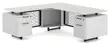 Modern L Shaped Desk with Drawers
