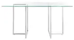 Modern Industrial Glass Table 