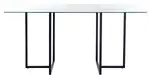 Modern Industrial Glass Table 