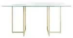 Modern Industrial Glass Table 