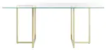 Modern Industrial Glass Table 