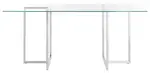 Modern Industrial Glass Table 
