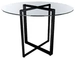 Modern Industrial Glass Table 