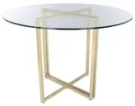 Modern Industrial Glass Table 