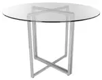 Modern Industrial Glass Table 