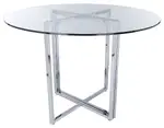Modern Industrial Glass Table 