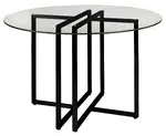 Modern Industrial Glass Table 