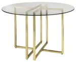 Modern Industrial Glass Table 