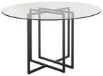 Modern Industrial Glass Table 