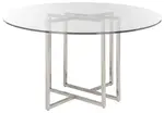 Modern Industrial Glass Table 