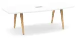 Wooden Leg Boat Shaped Conference Table