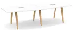 Wooden Leg Boat Shaped Conference Table