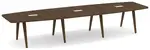 Wooden Leg Boat Shaped Conference Table