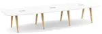 Wooden Leg Boat Shaped Conference Table