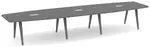 Wooden Leg Boat Shaped Conference Table
