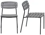 Modern Industrial Patio Chair - Set of 2 