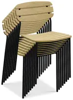 Modern Industrial Patio Chair - Set of 2 