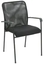 Upholstered Stacking Chair with Mesh Back