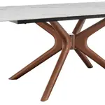 Mid-Century Modern Faux Marble Table 