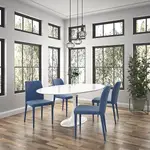 Mid-Century Pedestal Oval Table 