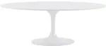 Mid-Century Pedestal Oval Table 