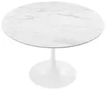 Mid-Century Pedestal Large Round Table 