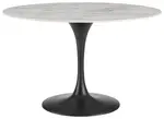 Mid-Century Pedestal Large Round Table 