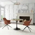 Mid-Century Pedestal Round Table 