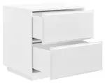 Modern Glossy Side Table with Drawers