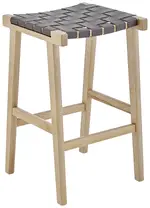 Modern Crosshatched Backless Stool