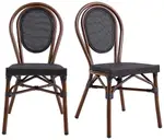 Contemporary Faux-Wood Chair - Set of 2 
