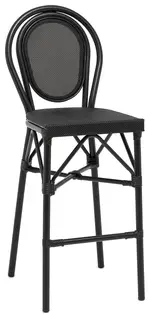 Contemporary Faux-Wood Bar Stool
