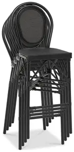 Contemporary Faux-Wood Bar Stool