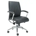 Leather Mid-Back Office Chair