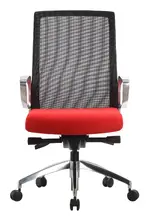 Executive Task Chair with Red Seat Cover