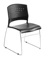 Black Plastic Stacking Chair