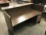 Modern Walnut Reception Desk