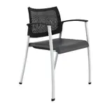 Mesh Back Stacking Chair with Arms