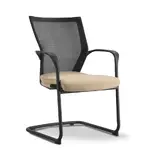 Stacking Guest Chair with Tan Seat Cover