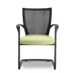 Stacking Guest Chair with Green Seat Cover