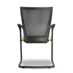 Stacking Guest Chair with Green Seat Cover