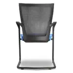 Stacking Guest Chair with Blue Seat Cover