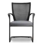 Stacking Guest Chair with Gray Seat Cover