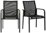 Modern Industrial Outdoor Armchair - Set of 2 