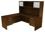 Executive L Shaped Desk with Hutch
