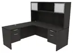 Executive L Shaped Desk with Hutch