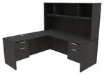 L Shaped Desk with Hutch