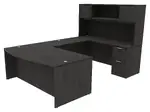 Bow Front Desk with Hutch