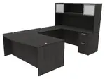 Bow Front Desk with Hutch