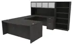 U-Shaped Desk with Hutch
